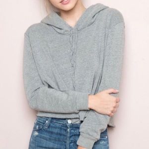 Brandy Melville Cropped Hoodie